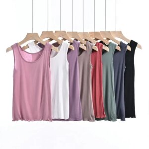 Plus size 6XL summer women's Tank Tops Loose Modal camis Tshirt bottoming sleeveless tee tops Sollid color Vest all match