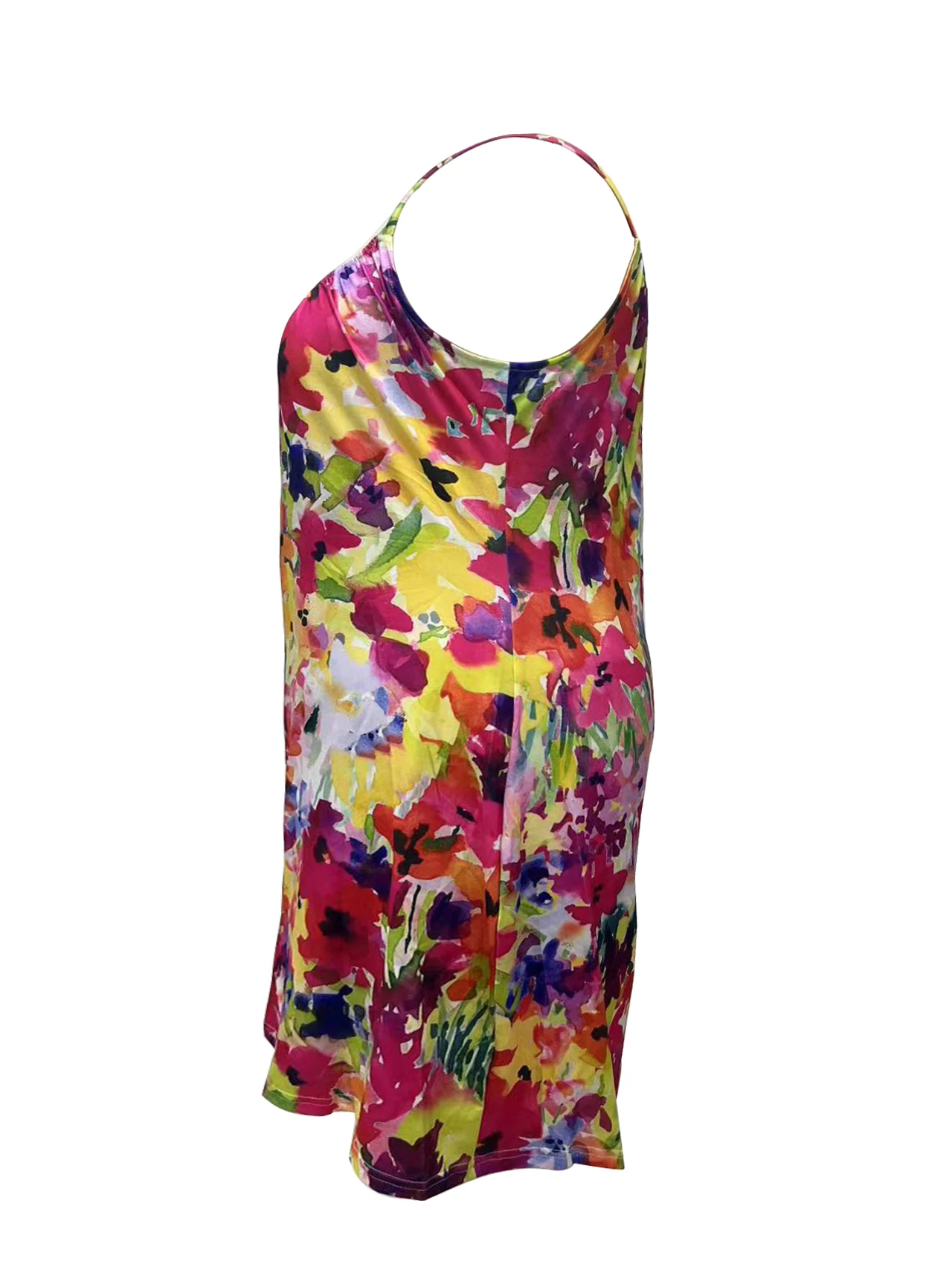 Plus Size Floral Print Cami Dress Stylish & Comfortable Lightweight Sleeveless Dress for Spring & Summer  Perfect Womens Plu