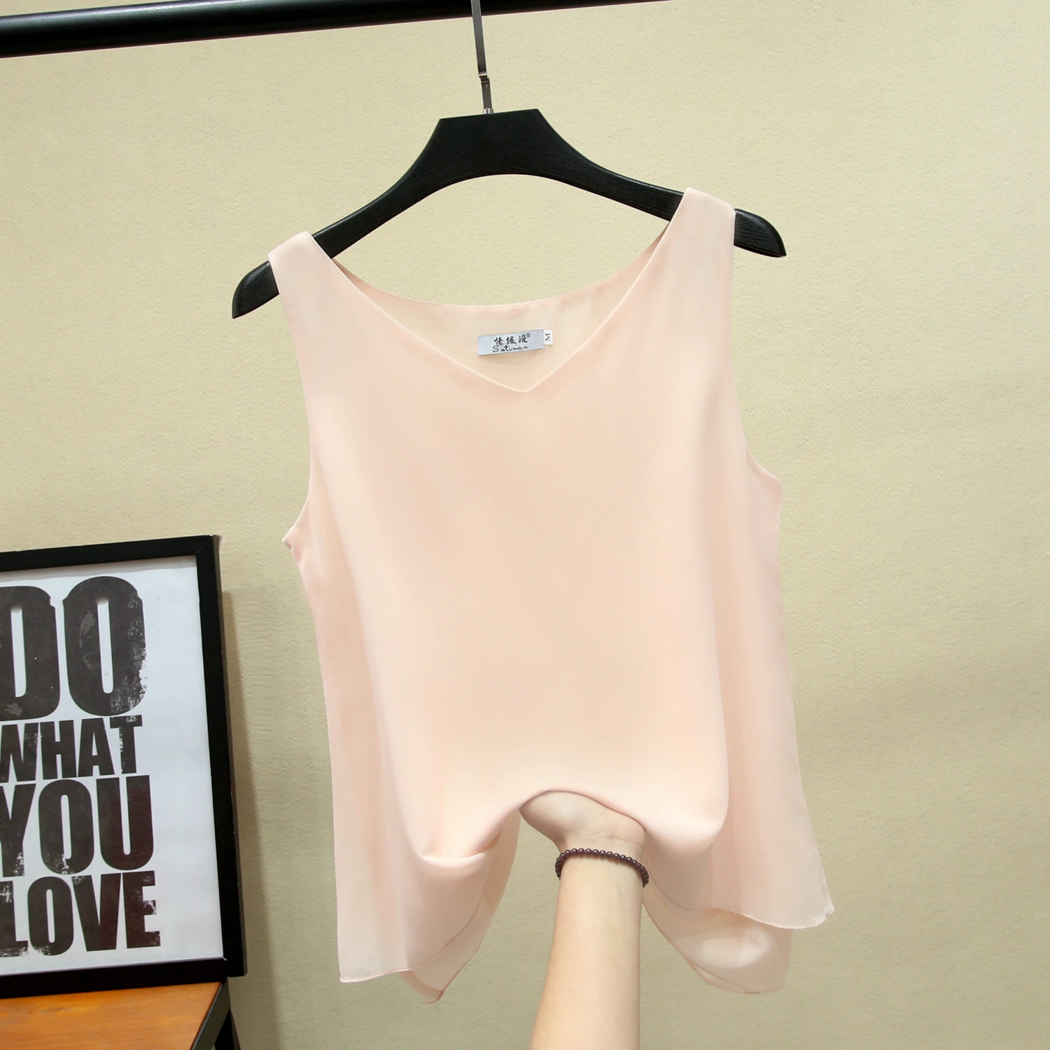 Banerdanni New arrival T-Tops Women's Plus size T-shirt summer V-neck casual sleeveless L-5XL loose white top for women