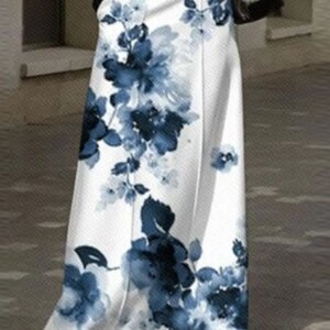 Plus Size 5XL High Street Women Maxi Skirts Elegant Printed A-Line Office Bottoms 2024 VONDA Casual Loose Oversized Skirts