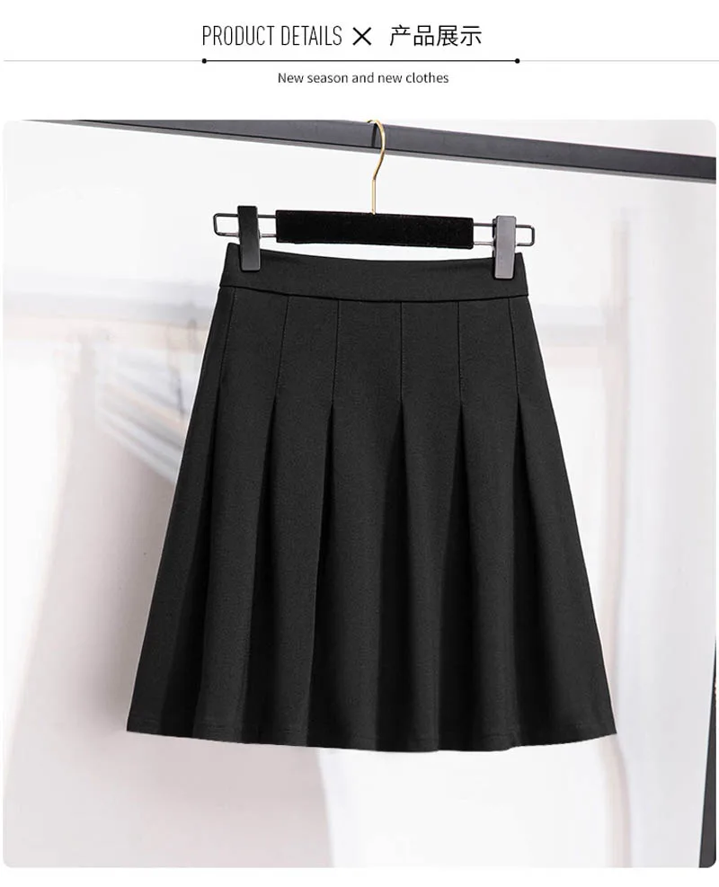 150Kg Plus Size Women's Autumn Loose Pleated A-Line Skirt 4XL 5XL 6XL 7XL 8XL 9XL Fleece Solid Elastic Waist Skirt Black 150Kg Plus Size Women's Autumn Loose Pleated A-Line Skirt 4XL 5XL 6XL 7XL 8XL 9XL Fleece Solid Elastic Waist Skirt Black