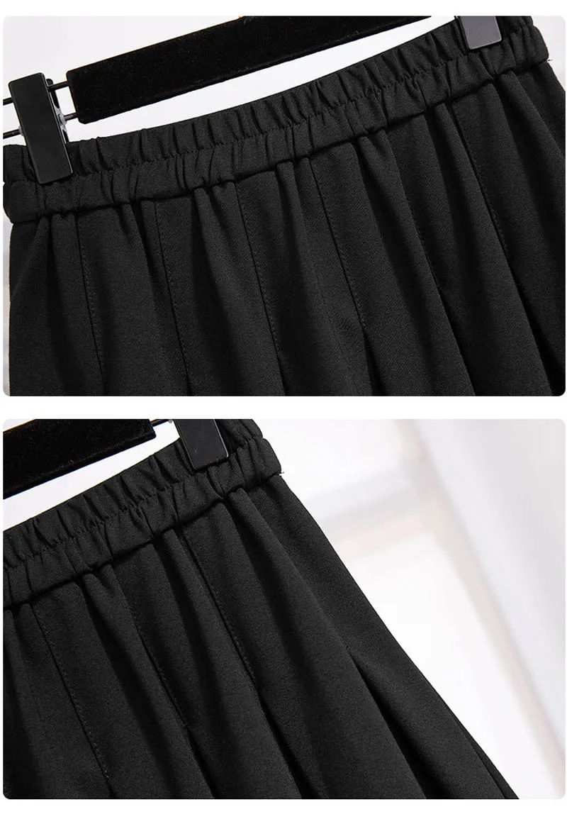 150Kg Plus Size Women's Autumn Loose Pleated A-Line Skirt 4XL 5XL 6XL 7XL 8XL 9XL Fleece Solid Elastic Waist Skirt Black 150Kg Plus Size Women's Autumn Loose Pleated A-Line Skirt 4XL 5XL 6XL 7XL 8XL 9XL Fleece Solid Elastic Waist Skirt Black