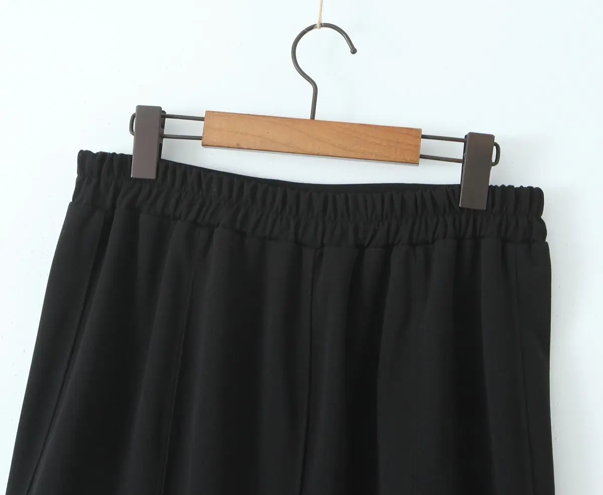 Autumn Good Quality Womens Plus Size Casual Clothing Winter OL Stylish Elastic High Waist Black Mermaid Long Skirt