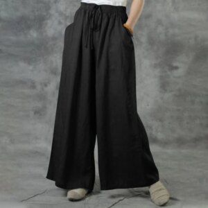 3XL 5XL Plus Size High Waist Long Pants for Women Clothing 2024 Summer Solid Casual Wide Leg Trousers Fashion Korean Female Clot