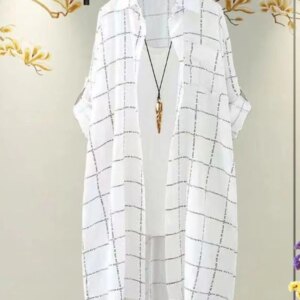 Plus Size Casual Plaid Print Oversize Women Autumn Blouse Fashion Turn Down Collar Long Sleeve Winter Single-breasted Shirt