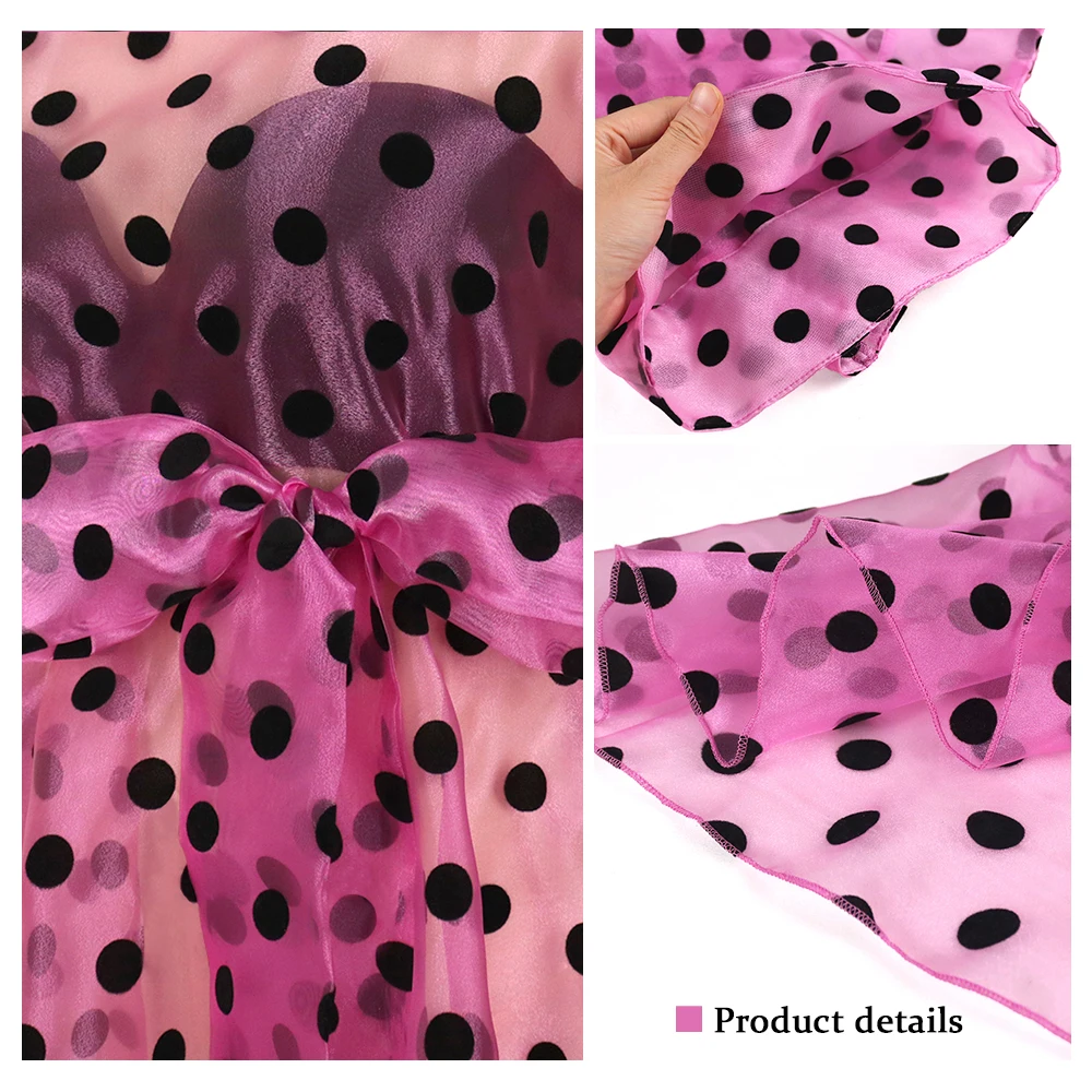 Plus Size Women White Blouses Polka Dot Peplum See Through Sexy Thin Transparent Half Flare Sleeve Waist Belt Tops Shirt Fashion