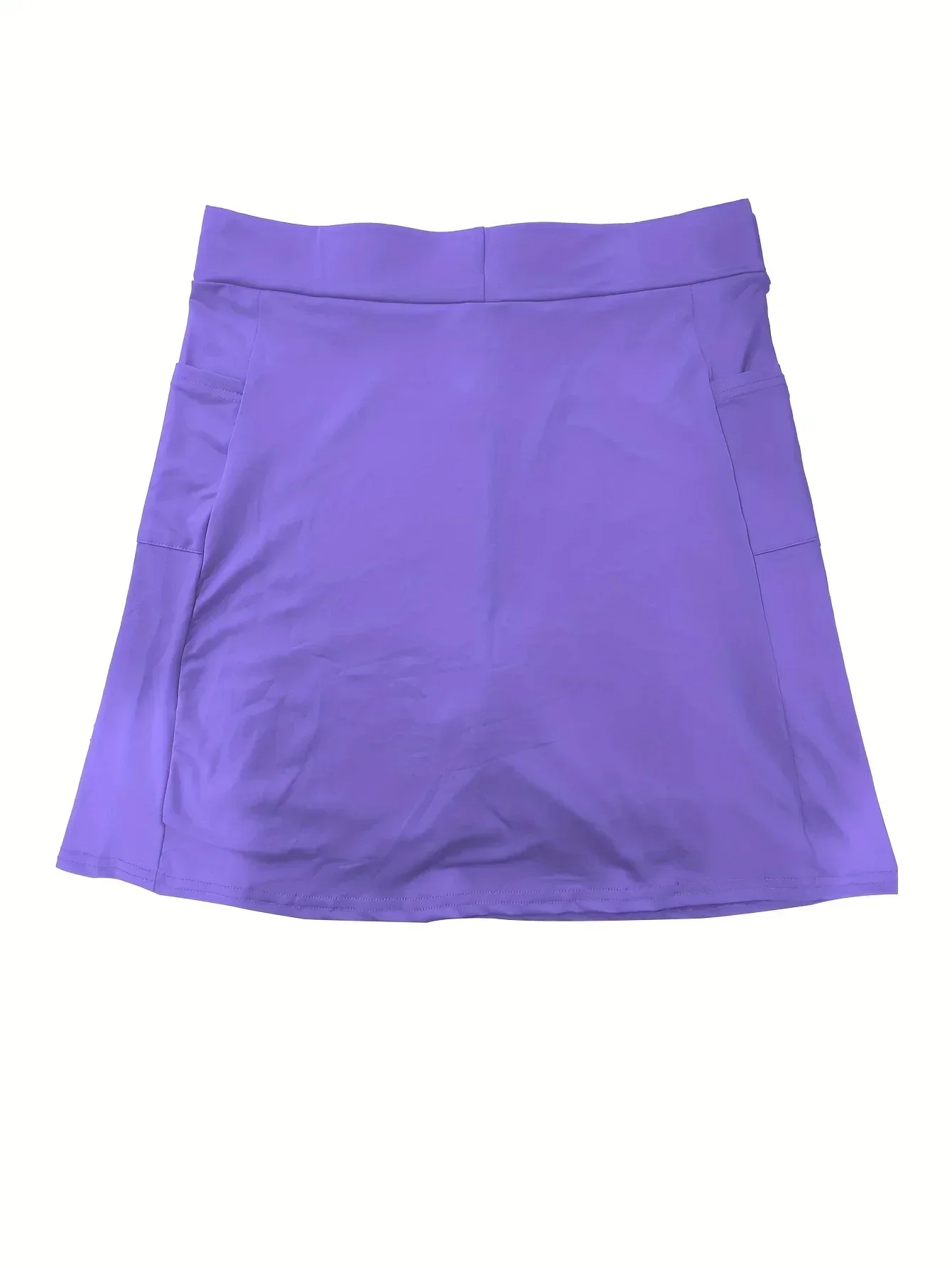 Women Fashion Plus Size 1XL-5XL Skirts Shorts Women's Plus Solid Color Medium Stretch Sports Golf Skorts with Pockets