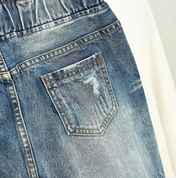 Mom Jeans Curve Plus Size Women Boyfriend Fatty Big 5XL Fashion Loose Denim Trousers ouc519