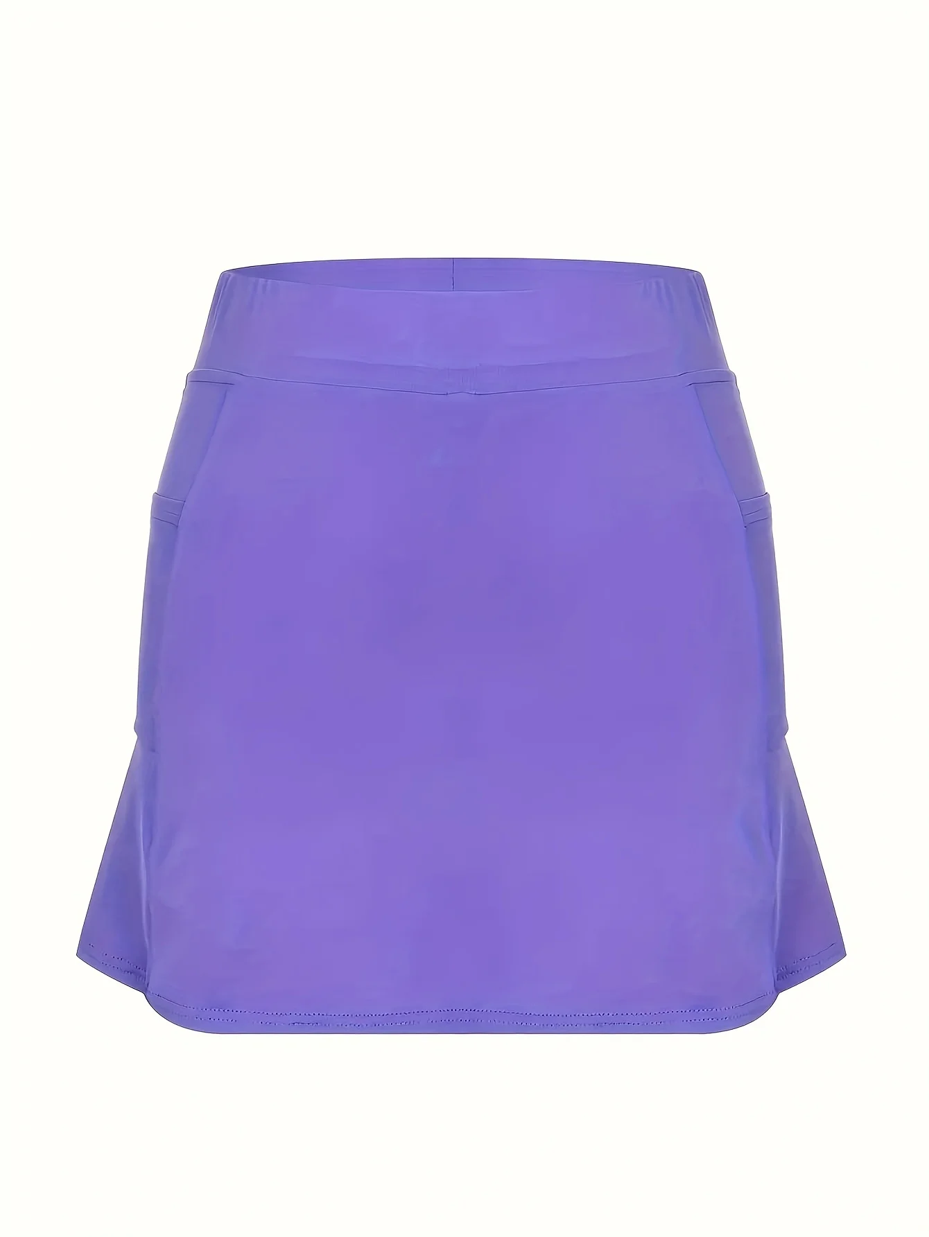 Plus Size Women Skirts Shorts, women's plus solid color medium stretch Sports Golf Skorts with Pockets