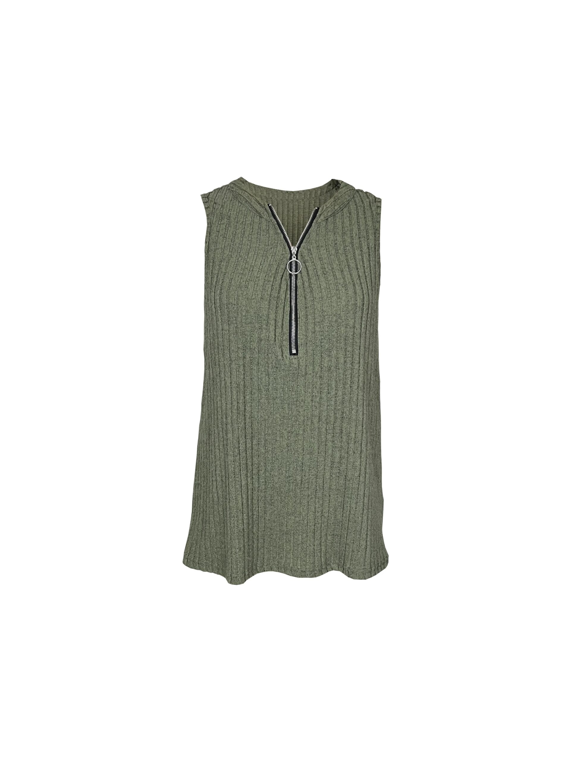 2024 AliExpress Cross-border New Europe and America Plus Size Women's Casual Sleeveless Zipper V-Neck T-shirt 2024 AliExpress Cross-border New Europe and America Plus Size Women's Casual Sleeveless Zipper V-Neck T-shirt