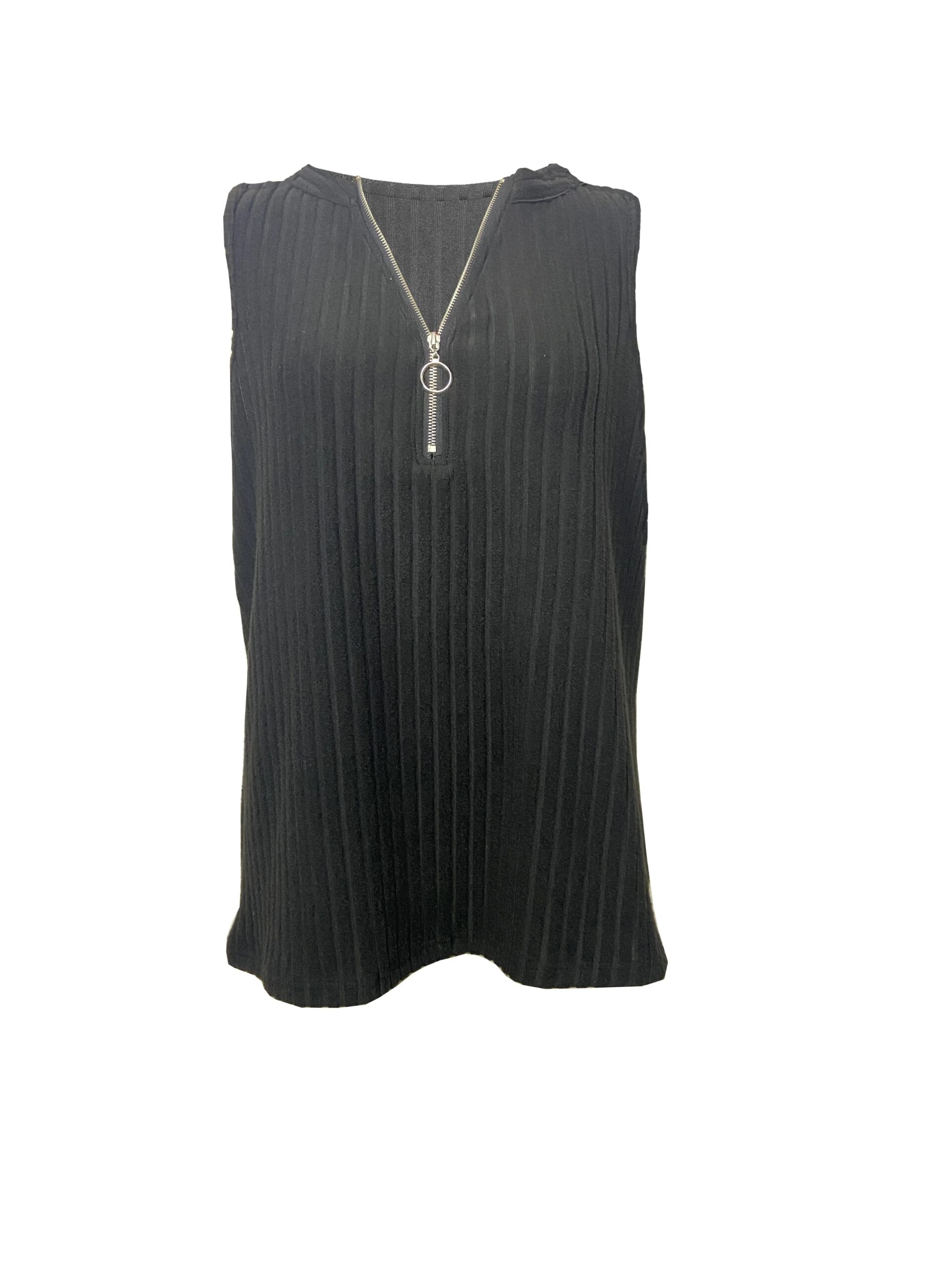 2024 AliExpress Cross-border New Europe and America Plus Size Women's Casual Sleeveless Zipper V-Neck T-shirt 2024 AliExpress Cross-border New Europe and America Plus Size Women's Casual Sleeveless Zipper V-Neck T-shirt