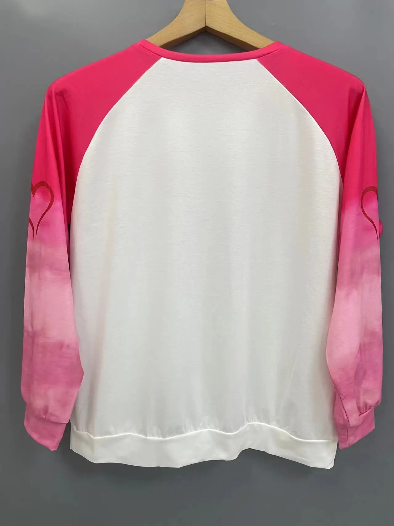 Plus Size Butterfly Print Sports-Shirt Casual Long Sleeve Round Neck Pullover Women's Plus Size Clothing