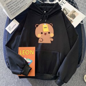 Men Aesthetic Trendy Hoodies Panda Bear Bubu Dudu Cute Print Hoodie Plus Size Sweatshirt Comfortable Personality Pullover