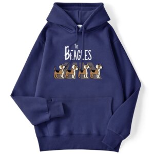 plus size Autumn Woman Hoodie The Beagles Simplicity Printing Pullover Loose Warm Hoody Comfortable Stretch Tops Kawaii Female