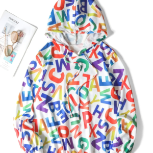 2024 New Plus Size Sweatshirt Early Autumn Versatile Personality Design  Letter Random Print Hoodie Loose Thin Loose Top