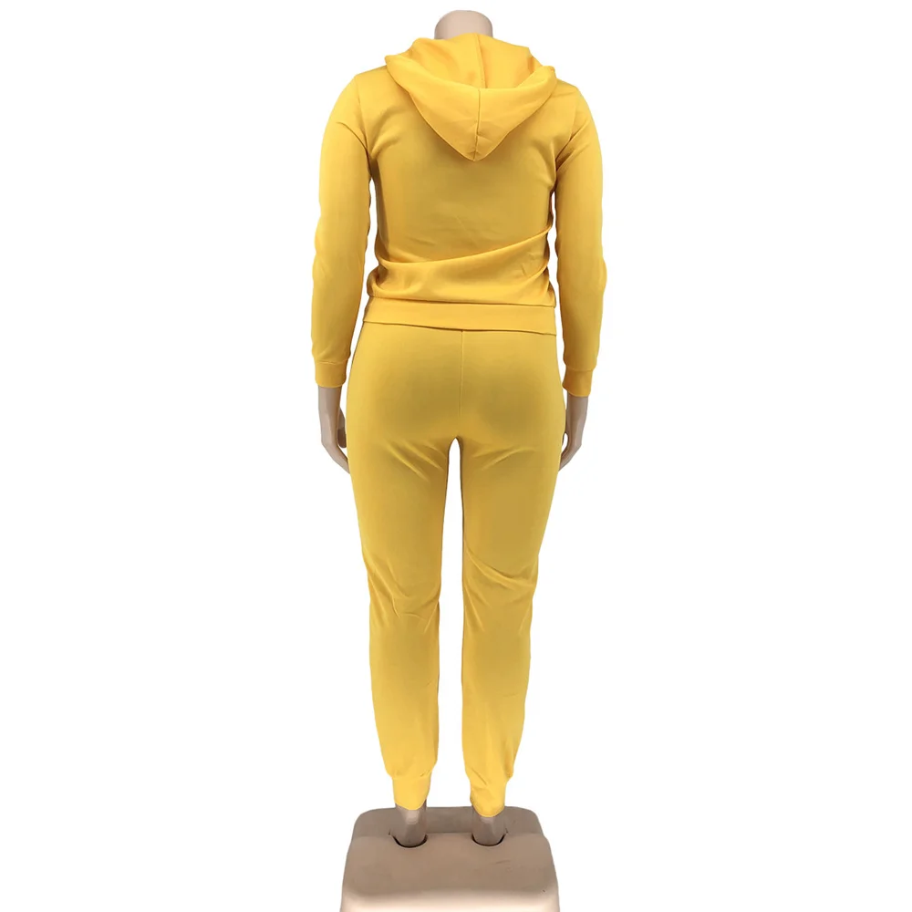 Tracksuit Women's Letter Pattern Plus Size Clothing Two Piece Sets Long Sleeved Hoodies Fashion Winter Sportswear Wholesale