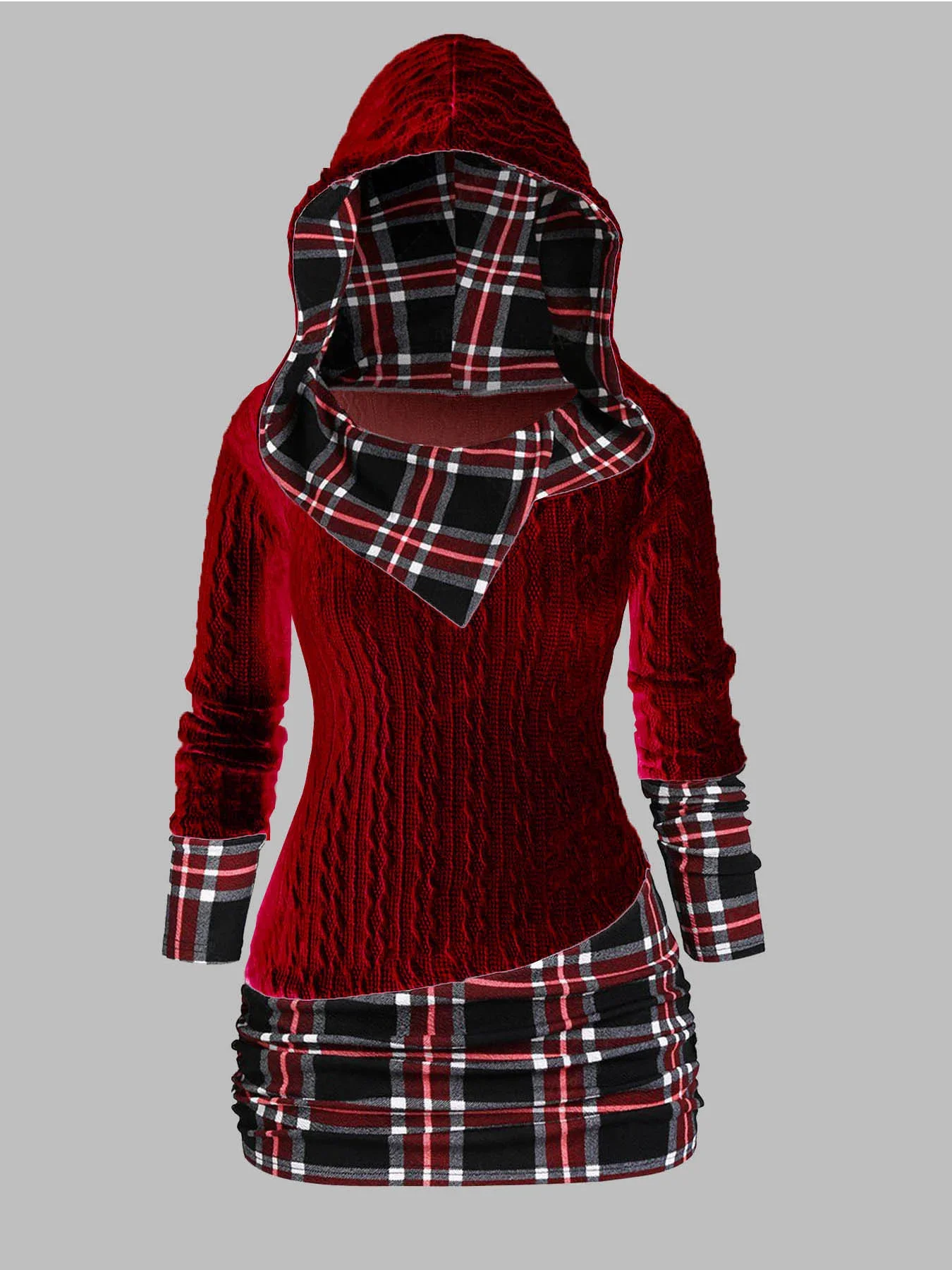 Plus Size Womens Suit Long Sleeve Slim Fit Striped Splicing Hoodie Slim Denim Pants Set Women's Matching Set Fall Winter