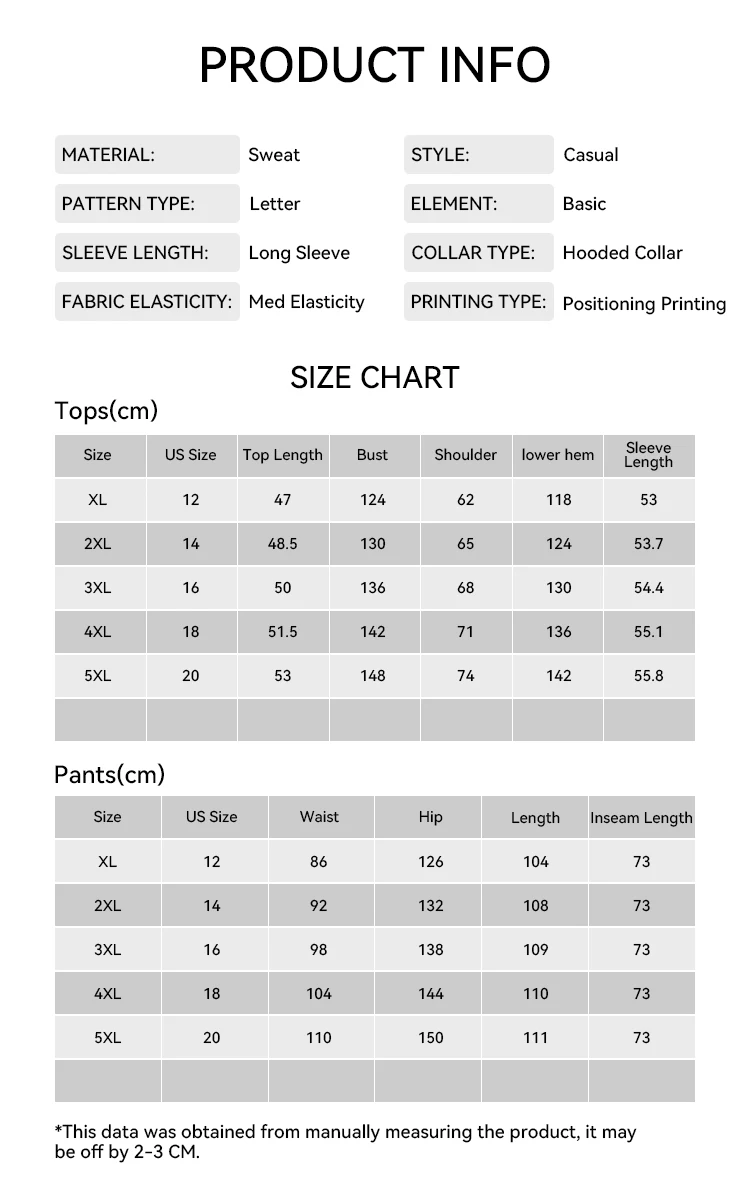 LW Plus Size Letter Print Hoodies Tracksuit Set 2024 Crop Sweatshirt Tops Casual Sweatpants Pant 2-piece Sets Women's Clothing
